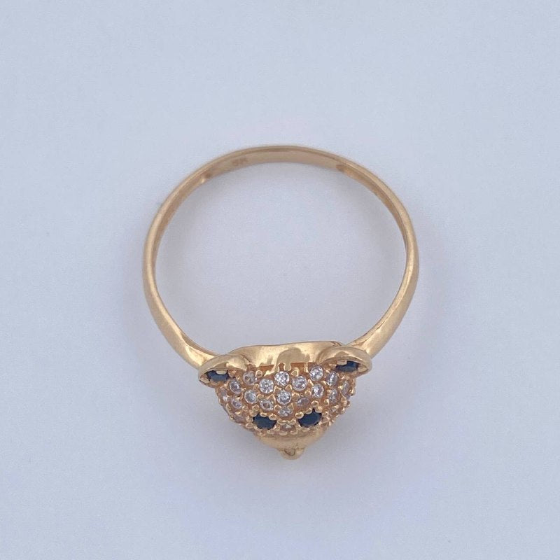 Anillo Rostro Oso 2.2gr / T6 1/4 / Oro Amarillo 18K &