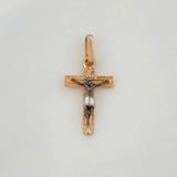 Dije Cruz Cristo Milagroso De Buga 0.85 g / 2.3 cm Tres Oros 18K