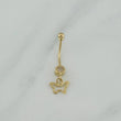 Piercing Ombligo Dije Mariposa 0.7 g / 2.7 cm Oro Amarillo 18K