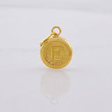 Dije Circulo Letra E 0.4g / 1.6cm Oro Amarillo 18K