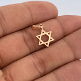 Dije Estrella David 1.4gr / 2.2cm / Oro Rosa 18K &