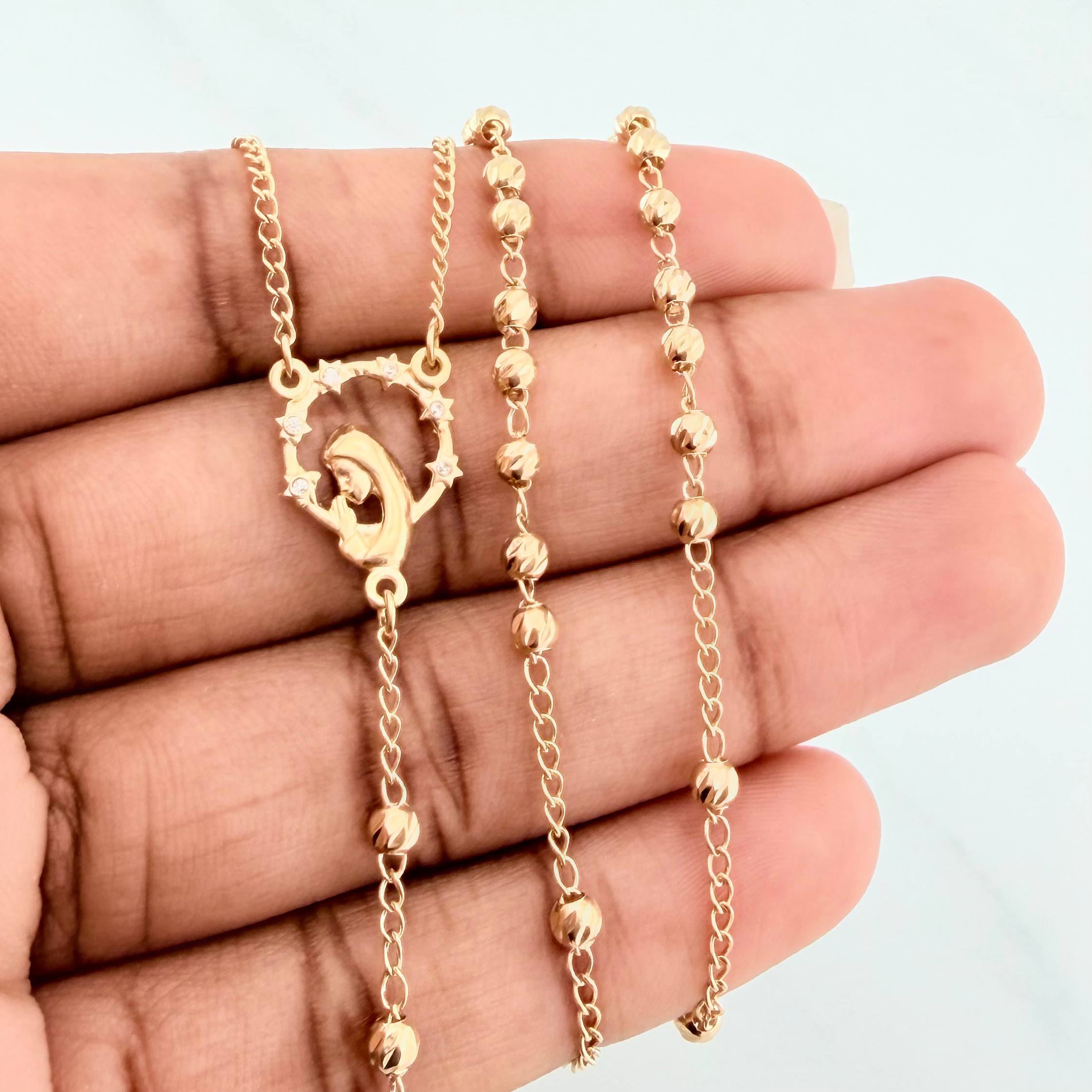 Rosario Virgen Milagrosa 7.95 g / 58.8 cm / 1.6 mm Oro Amarillo 18K