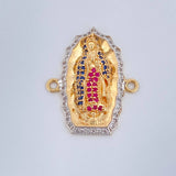 Herraje Virgen de Guadalupe 4.35gr / 2.6cm / Dos Oros Amarillo Blanco 18K $