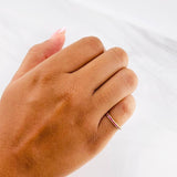 Anillo Carril 1.25g / T5 1/4 Oro Amarillo 18K