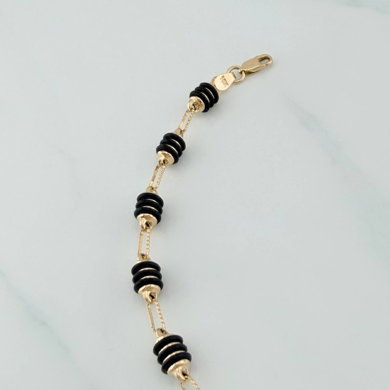 Tobillera Rustica Barril 6.15 g / 26.5 cm / 4.3 mm Oro Amarillo 18K