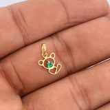 Dije Silueta Mono 0.45gr /1.5cm / Oro Amarillo 18K &