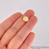 Dije Circulo Letra I 0.45g / 1.6cm Oro Amarillo 18K