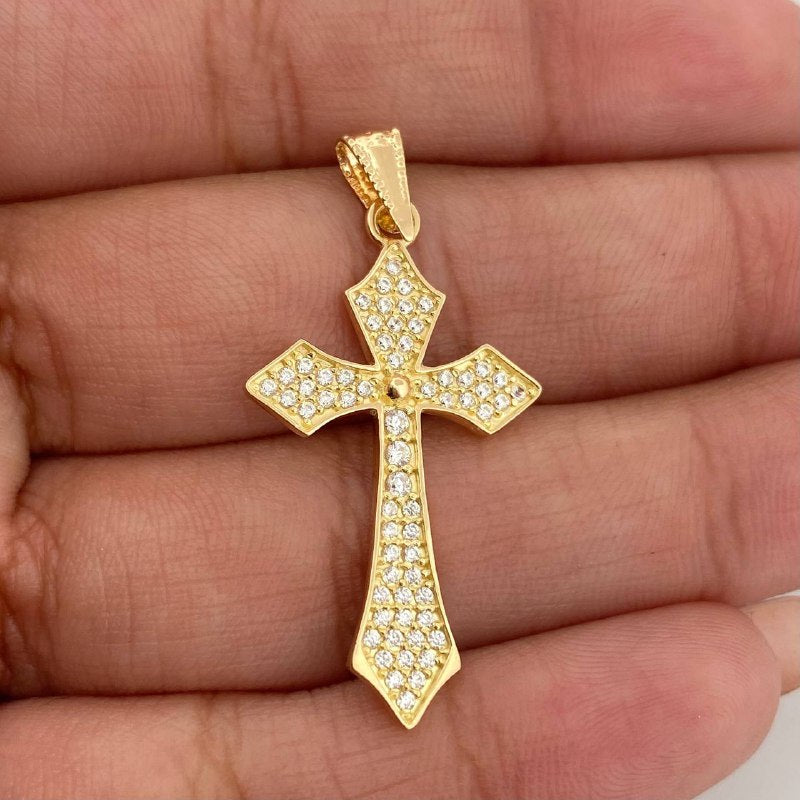 Dije Cruz Gotica 2.05gr / 3.7cm / Oro Amarillo 18K