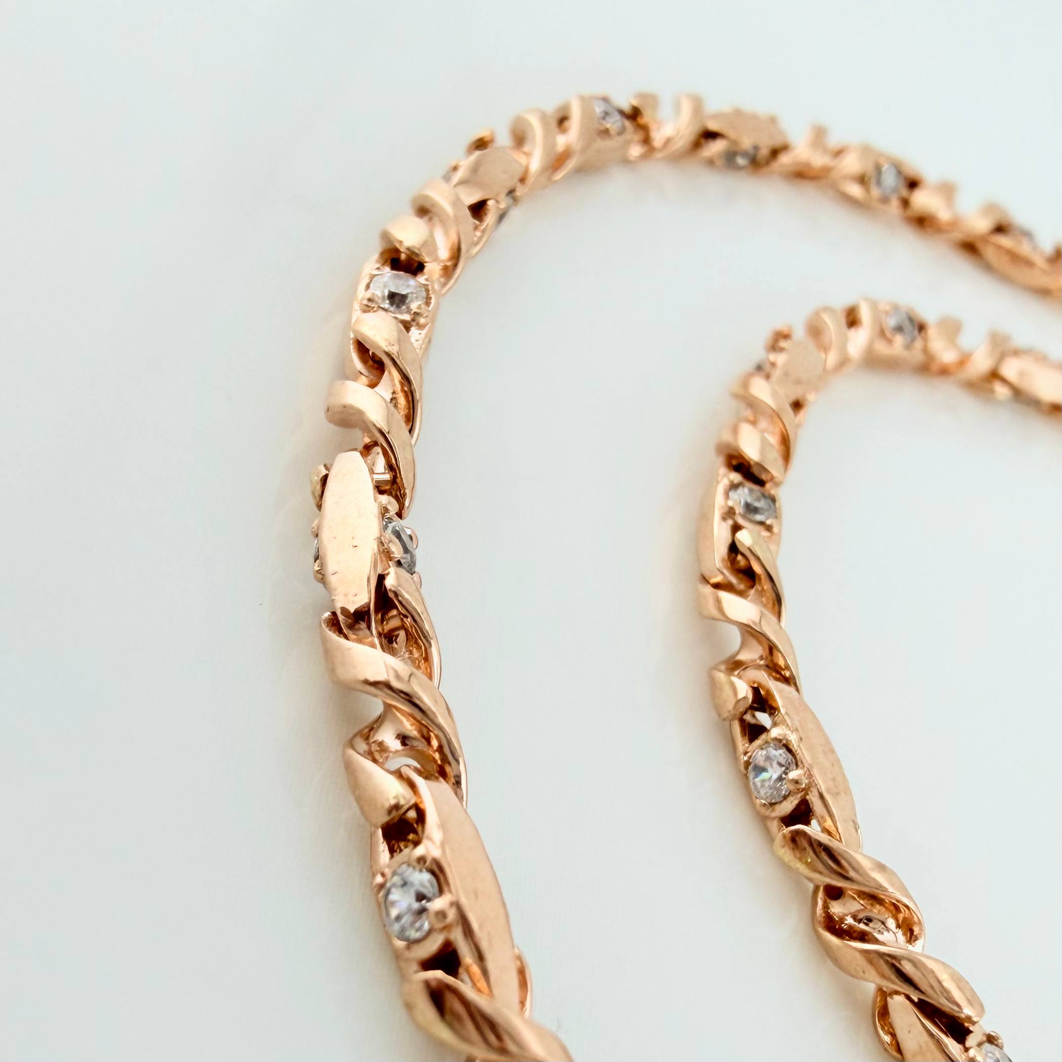 Cadena Dubai Trenzada 23.4 g / 50.5 cm / 3 mm Oro Rosa 18K