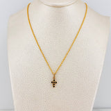 Set Cadena Lazo + Dije Cruz / 1,5 gr / 50 cm Oro Amarillo 18K