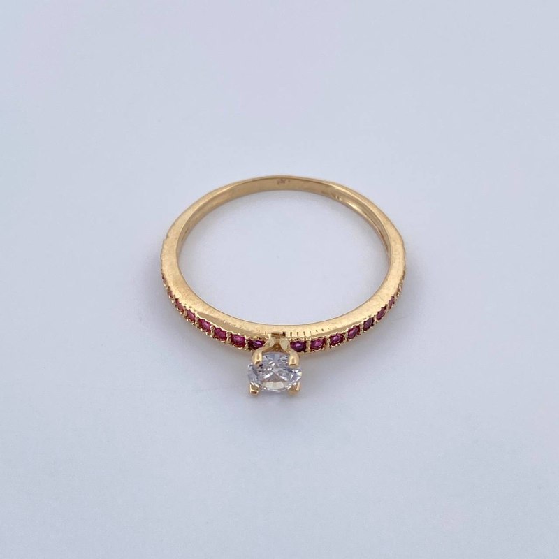 Anillo Solitario Churumbela 1.35gr / T6 1/2 / Oro 18K &