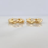 Candongas Milu Ovalada Rayadas 1.55 g / 2 cm Oro Amarillo 18K