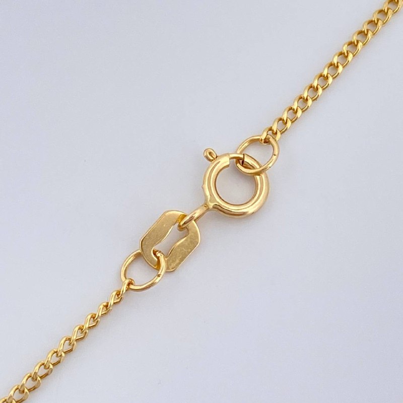 Set Cadena y Dije Mini Cubana + San Benito 1.65gr / Oro Amarillo 18K (Oferta) $