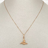 Set Cadena y Dije Veneciana + Colibri 1.45gr / Oro Rosa 18K (Oferta) $