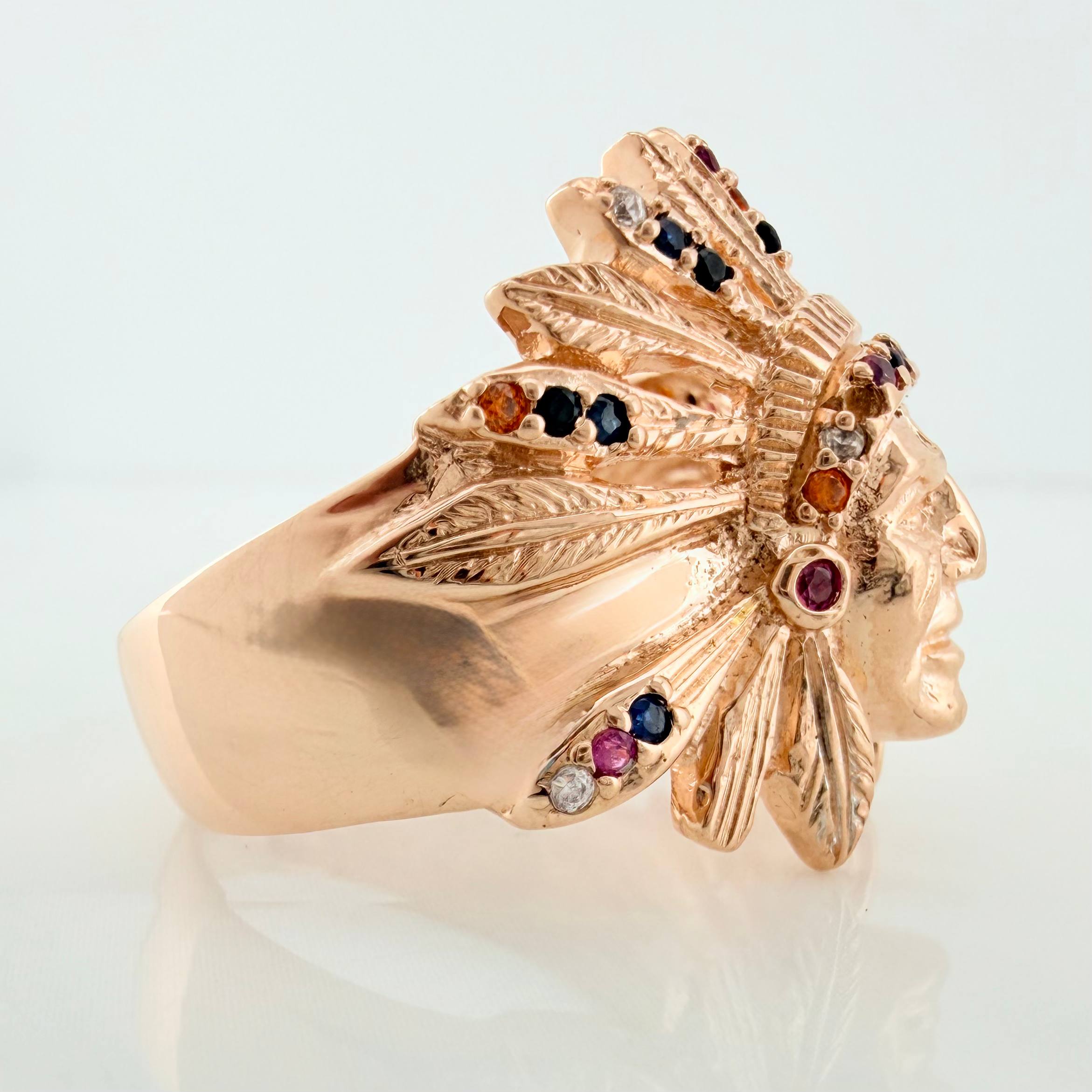 Anillo Indio 8.85 g / T10 Oro Rosa 18K