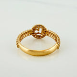 Anillo 15´S 2.25 g / T5 3/4 Dos Oros Amarillo Blanco 18K