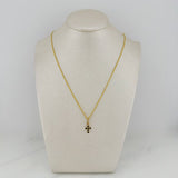 Set Cadena Lazo + Dije Cruz / 1,6 gr / 50.5 cm Oro Amarillo 18K