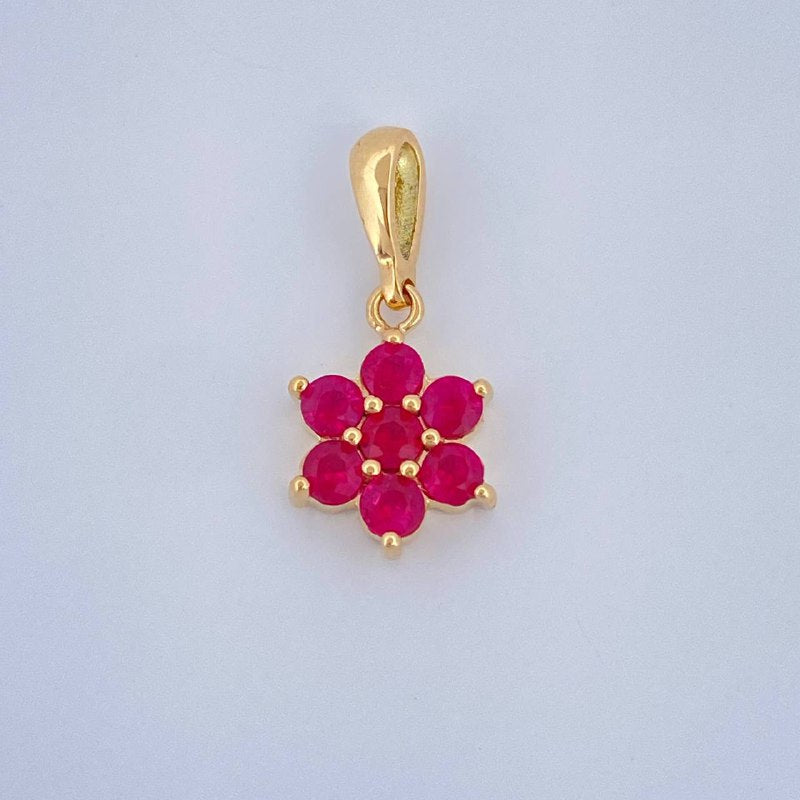 Dije Flor Petalos 0.8gr /  / 1.7cm / Oro Amarillo 18K &