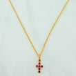 Set Cadena Lazo + Dije Cruz / 1,5 gr / 50 cm Oro Amarillo 18K