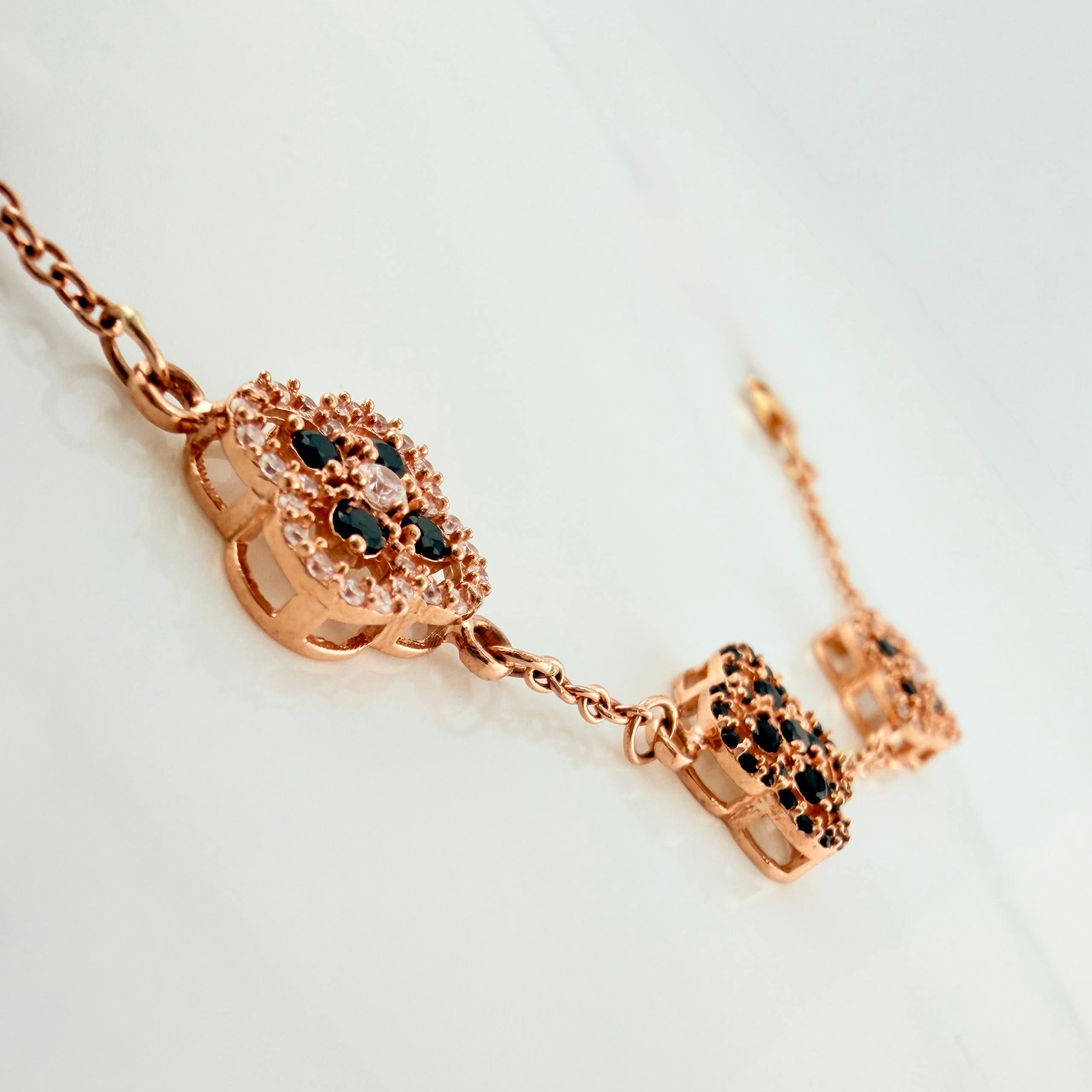 Pulso Trebol 9.9 g / 21 cm / 1.5 mm Oro Rosa 18K
