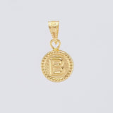Dije Circulo Letra B 0.4g / 1.5cm Oro Amarillo 18K