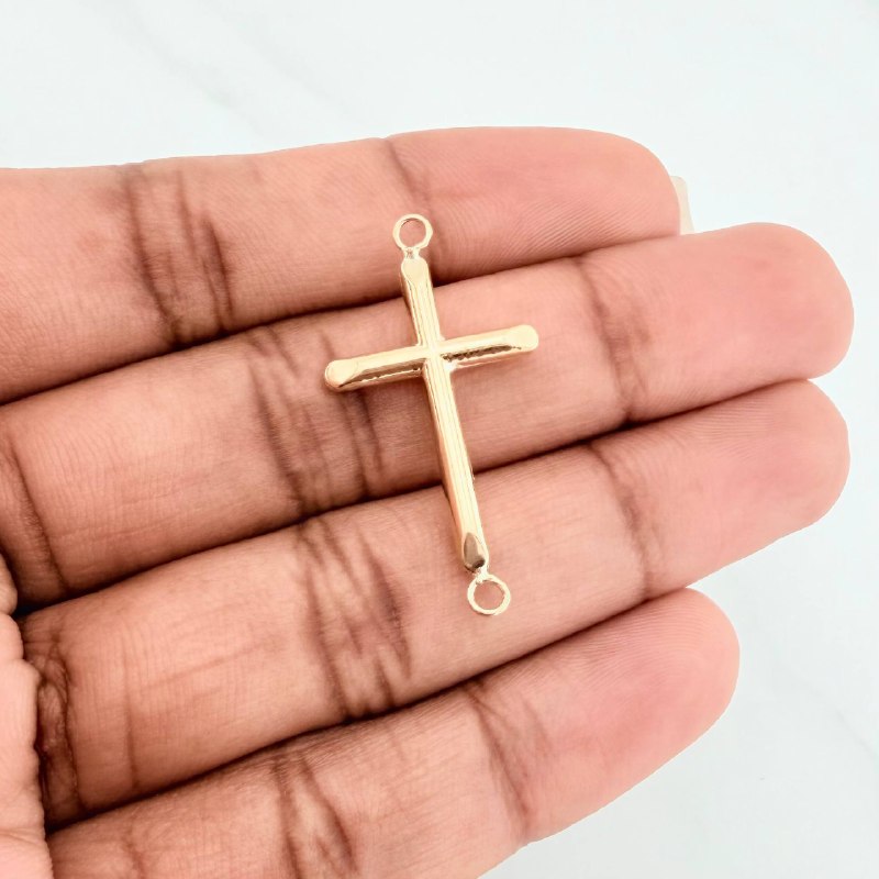 Herraje Cruz 0.8 g / 3.1 cm Oro Amarillo 18K