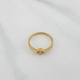 Anillo Trebol 1.6 g / T6 3/4 Oro Amarillo 18K