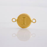 Herraje Circulo Letra I 0.4g / 1.5cm Oro Amarillo 18K