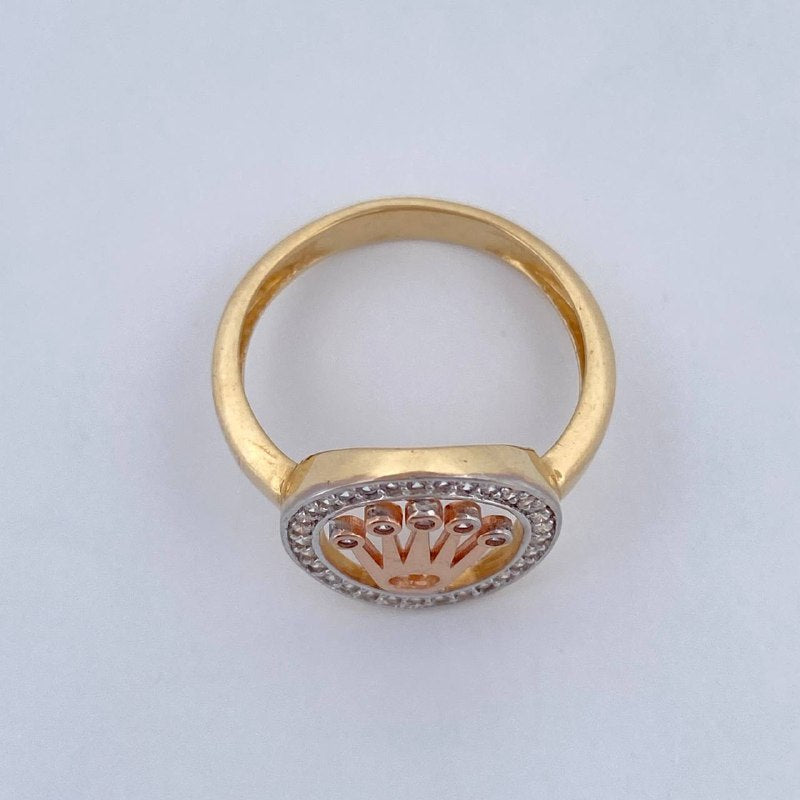 Anillo Corona Rx 3.05gr / T7 / Tres Oros 18K &