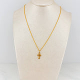 Set Cadena Lazo + Dije Cruz Templaria / 1,35 gr / 45 cm Oro Amarillo 18K