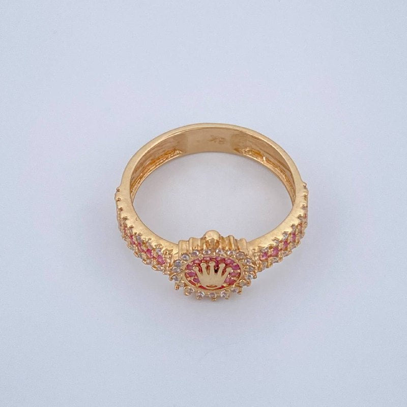 Anillo Corona Rx 3.85gr / T8 / Oro Amarillo 18K $