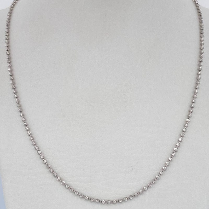 Cadena Militar 7.2gr / 70.7cm / Oro Blanco +3 18K &