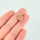Herraje Crucero Virgen de Guadalupe 1.2g / 1.5cm Oro Rosa 18K