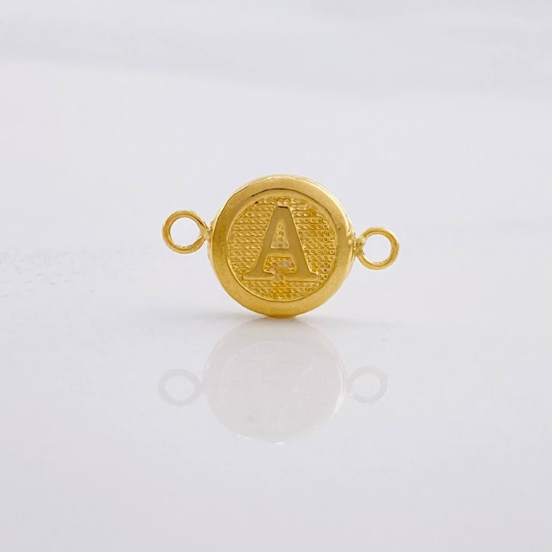 Herraje Circulo Letra A 0.4g / 1.5cm Oro Amarillo 18K