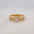 Anillo Solitario Puente 3.5 g / T6 1/4 Oro Amarillo 18K