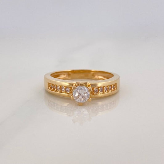 Anillo Solitario Puente 3.5 g / T6 1/4 Oro Amarillo 18K