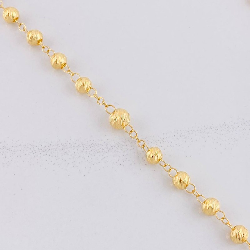 Rosario Virgen Milagrosa 13.7g /60 cm/ 6mm Oro Amarillo 18K