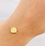 Herraje Circulo Letra I 0.4g / 1.5cm Oro Amarillo 18K