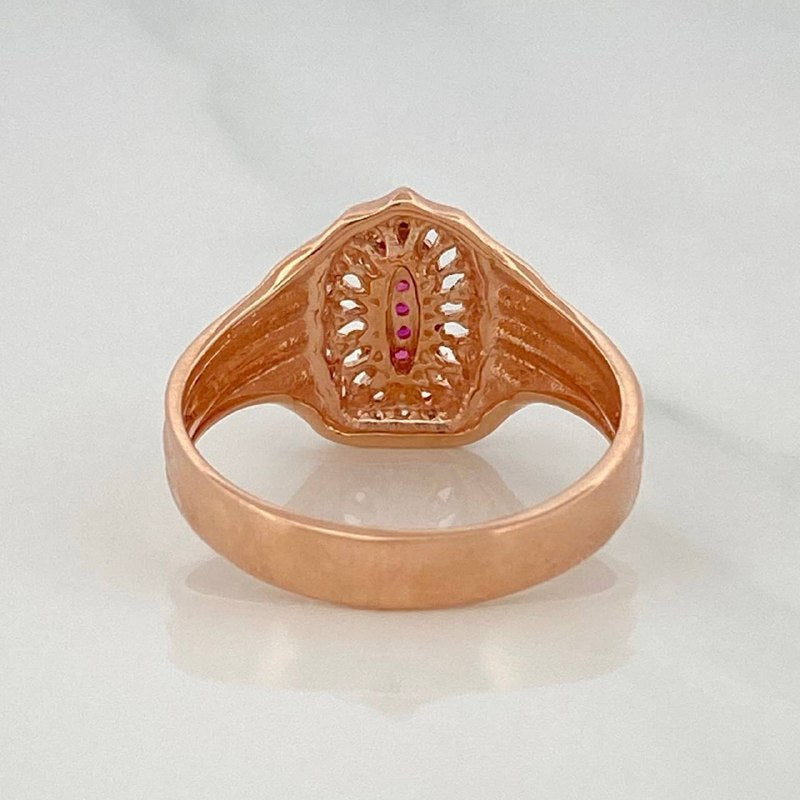 Anillo Virgen De Guadalupe 4.2 g / T8 3/4 Oro Rosa 18K