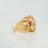 Anillo Rostro Cristo 5.95 g / T9 Tres Oros 18K