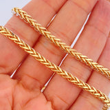 Cadena Franco 17.65gr / 60cm / Dos Oros Amarillo Blanco +3 18K &