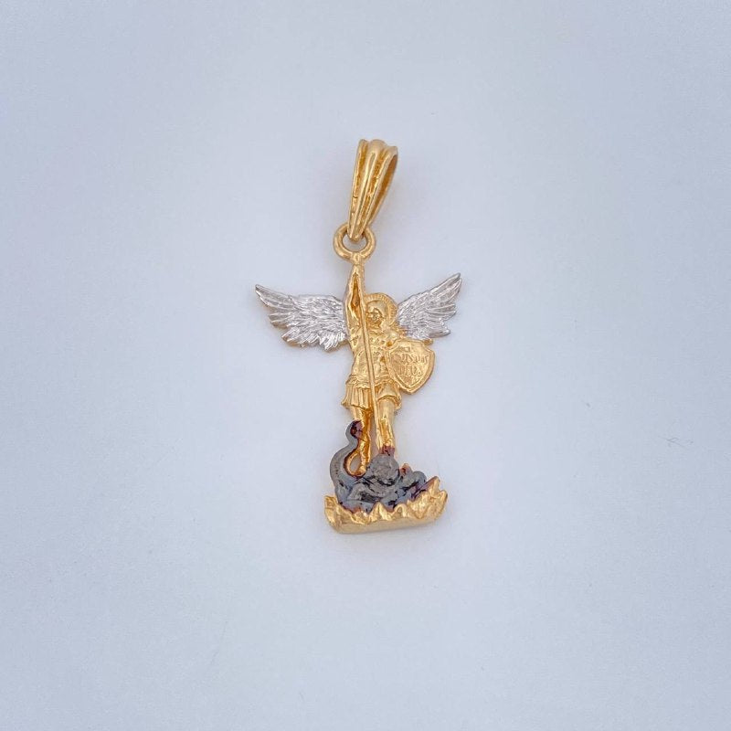 Dije San Miguel Arcángel 1.8gr / 2.7cm / Tres Oros 18K $