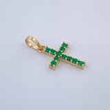 Dije Cruz Tubo 0.55gr / 1.8cm / Oro Amarillo 18K &