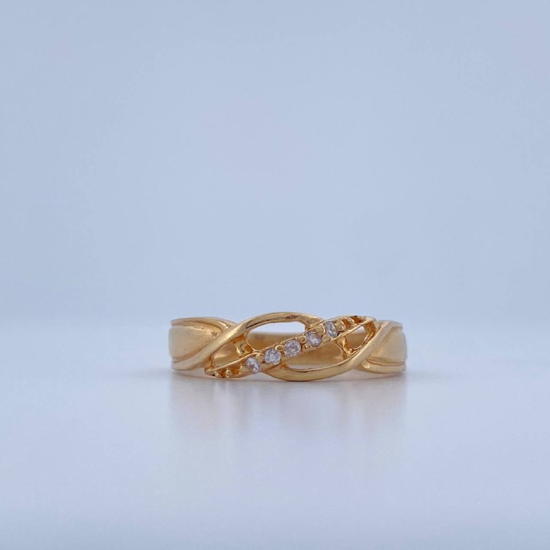 Anillo Hebras 1.95gr / T7 / Oro Amarillo 18K &
