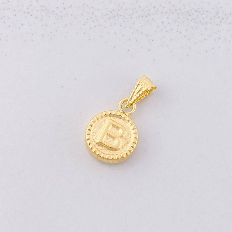 Dije Circulo Letra B 0.45g / 1.5cm Oro Amarillo 18K