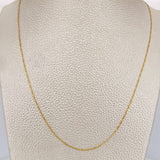 Cadena Figaro Diamantada 1.15 g / 45.3 cm / 0.9 mm Oro Amarillo 18K