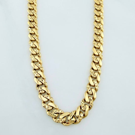 Cadena Cubana Monaco 19.4 g / 61 cm / 4.8 mm Oro Amarillo 18K