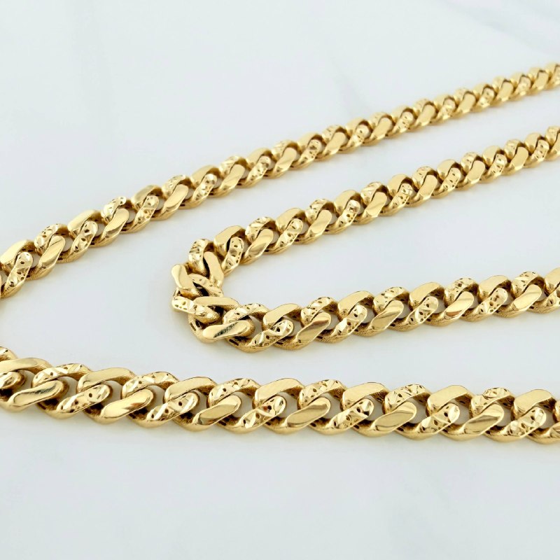 Cadena Cubana Infinito 19.4 g / 61 cm / 4.8 mm Oro Amarillo 18K