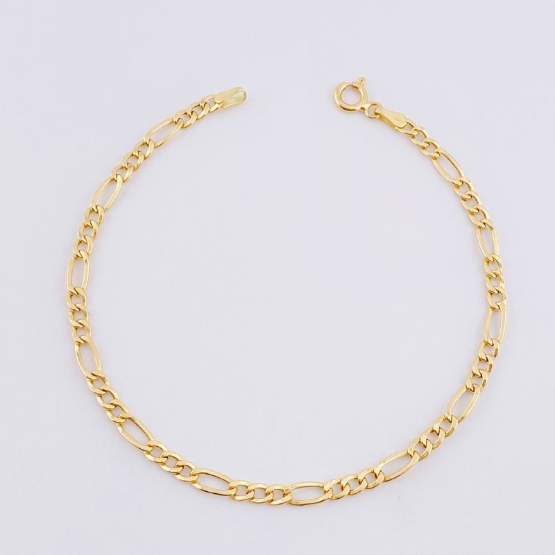 Pulso Figaro 1.55g / 19.9cm / 3.4mm Oro Amarillo 18K