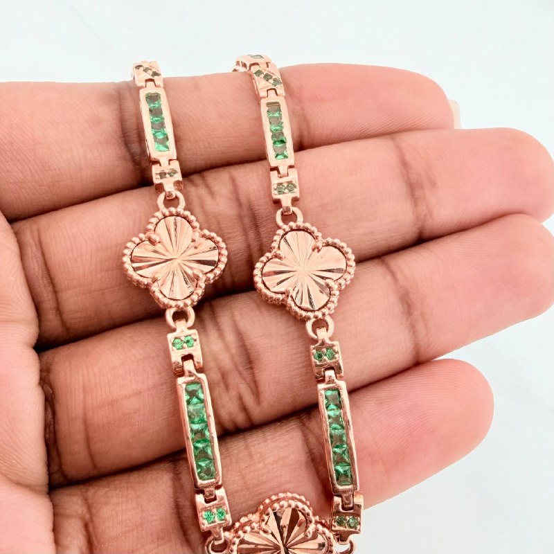 Pulso Trebol 10.45 g / 17.7 cm / 3.4 mm Oro Rosa 18K